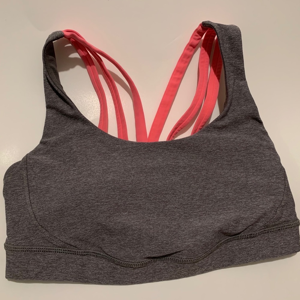 Lululemon sports bra size 4: grey and orange - Picture 2 of 4